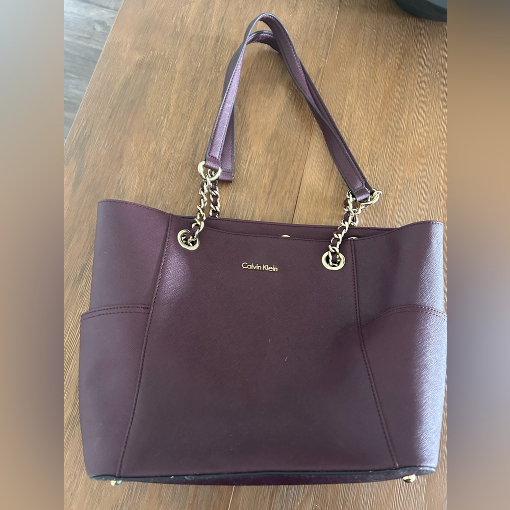 Calvin Klein leather tote